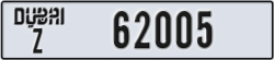 dubai - code - Z - number -62005