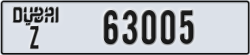 dubai - code - Z - number -63005