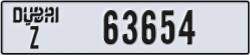 dubai - code - Z - number -63654