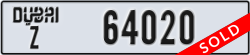 dubai - code - Z - number -64020