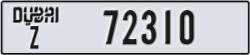 dubai - code - Z - number -72310