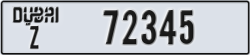 dubai - code - Z - number -72345