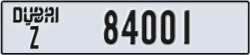 dubai - code - Z - number -84001