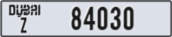 dubai - code - Z - number -84030