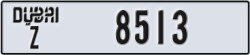 dubai - code - Z - number -8513