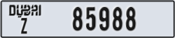 dubai - code - Z - number -85988