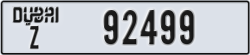 dubai - code - Z - number -92499