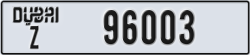 dubai - code - Z - number -96003