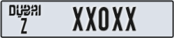 dubai - code - Z - number -XX0XX