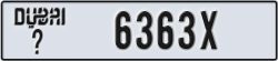 dubai - code - _ - number -6363X
