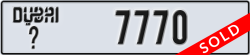 dubai - code - _ - number -7770