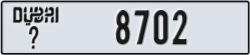dubai - code - _ - number -8702