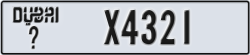 dubai - code - _ - number -X4321