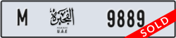 fujairah - code - M - number -9889