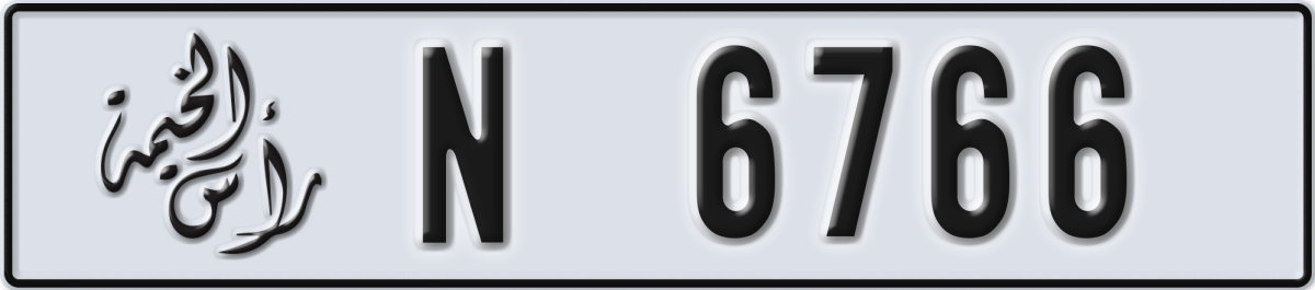 ras al khaimah License Plate Number 6766 Code N