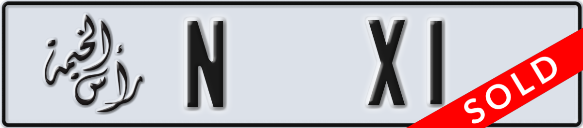 ras al khaimah License Plate Number X1 Code N