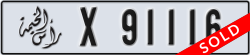 ras al khaimah - code - X - number -91116