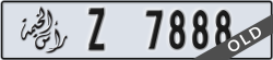 ras al khaimah - code - Z - number -7888