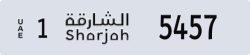 sharjah - code - 1 - number -5457