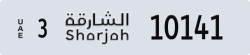 sharjah - code - 3 - number -10141