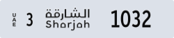 sharjah - code - 3 - number -1032