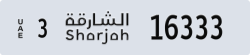 sharjah - code - 3 - number -16333