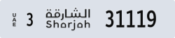 sharjah - code - 3 - number -31119