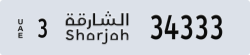 sharjah - code - 3 - number -34254