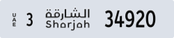 sharjah - code - 3 - number -34920