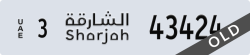 sharjah - code - 3 - number -43424