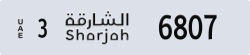 sharjah - code - 3 - number -6807