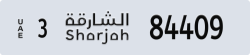 sharjah - code - 3 - number -84409