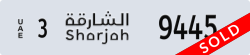 sharjah - code - 3 - number -9445