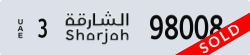 sharjah - code - 3 - number -98008