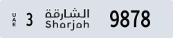 sharjah - code - 3 - number -9878