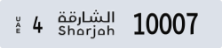 sharjah - code - 4 - number -10007