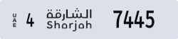 sharjah - code - 4 - number -7445