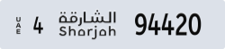 sharjah - code - 4 - number -94420