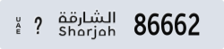 sharjah - code - _ - number -86662