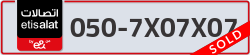  - code - 050 - number -7X07X07