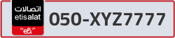  - code - 050 - number -XYZ7777