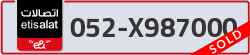  - code - 052 - number -X987000
