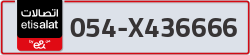  - code - 054 - number -X436666